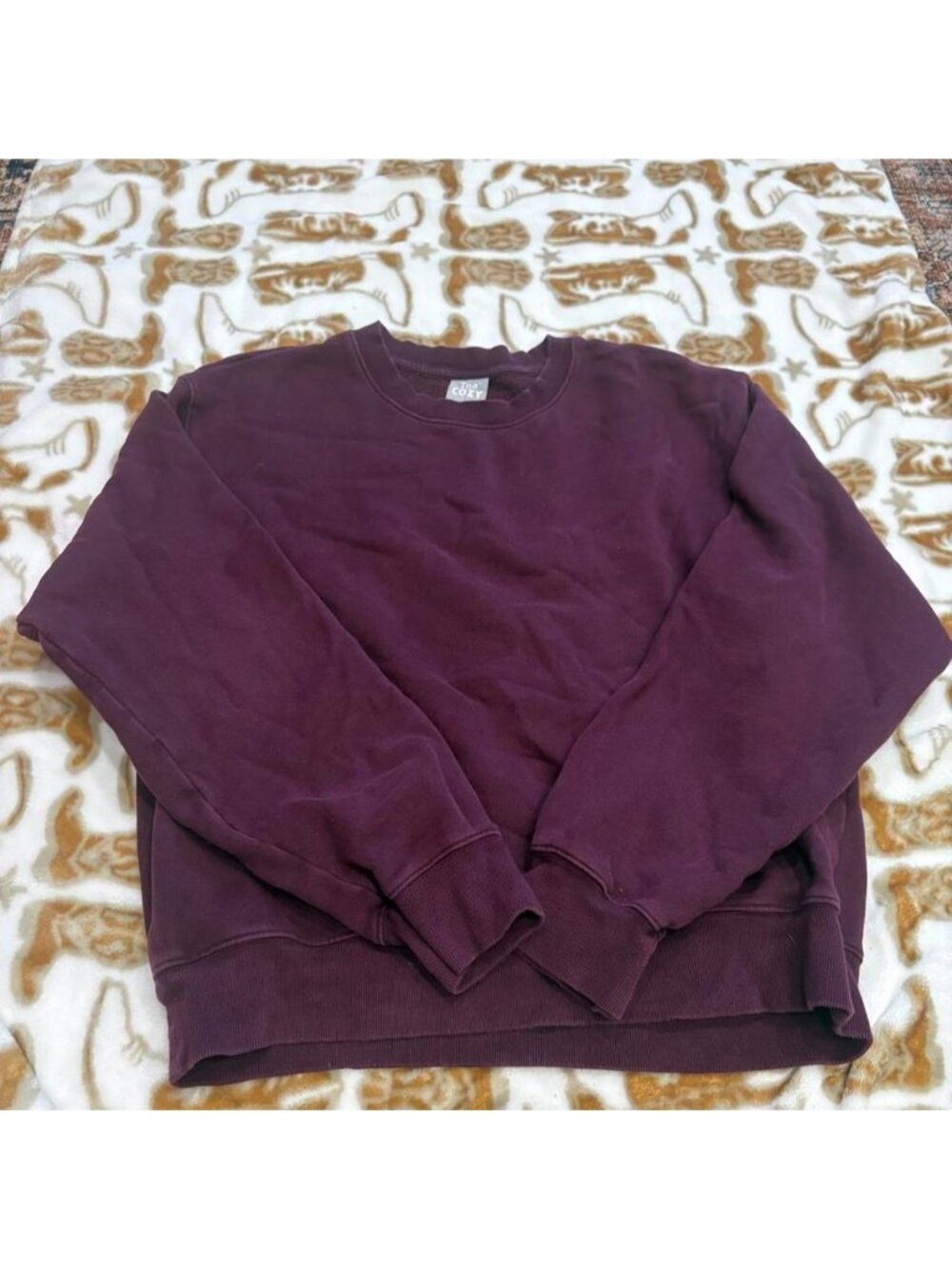 Aritzia TNA Cozy Fleece Perfect Crewneck in size L